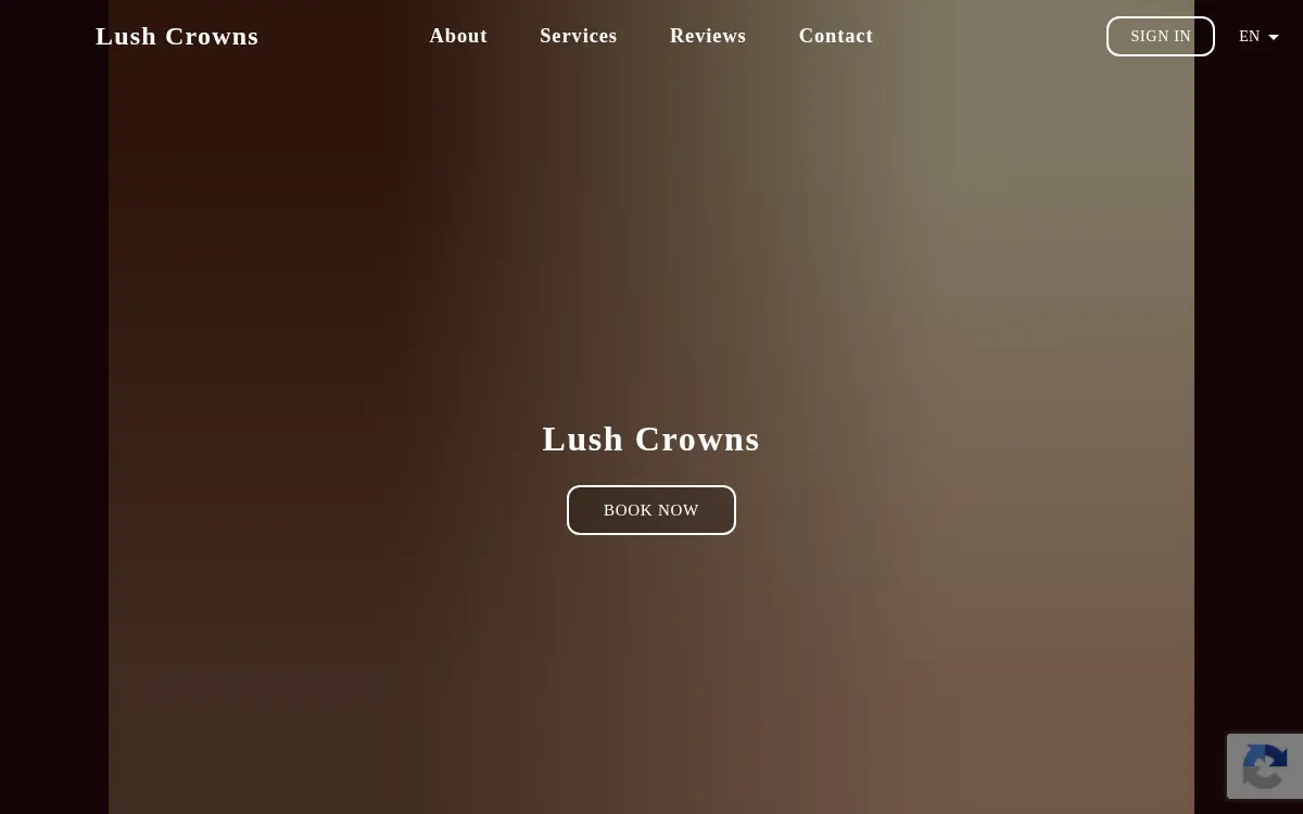 Homepage of Lush Crowns LLC