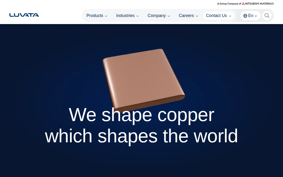 Homepage of Luvata Appleton LLC