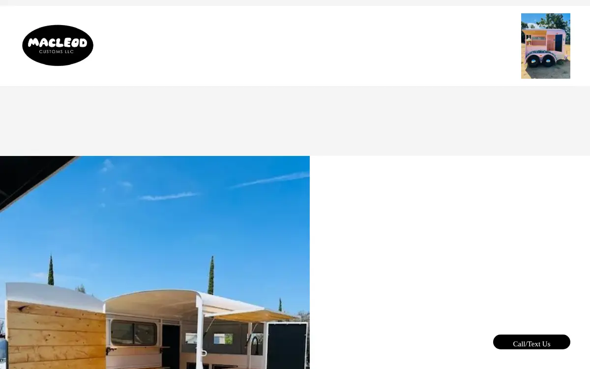 Homepage of Macleod Customs LLC