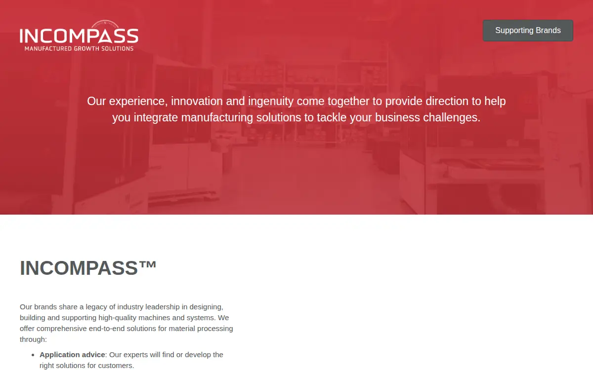 Homepage of Incompass, LLC