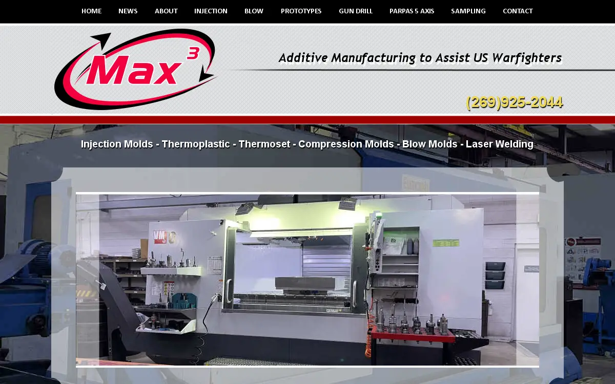 Homepage of Max3, LLC