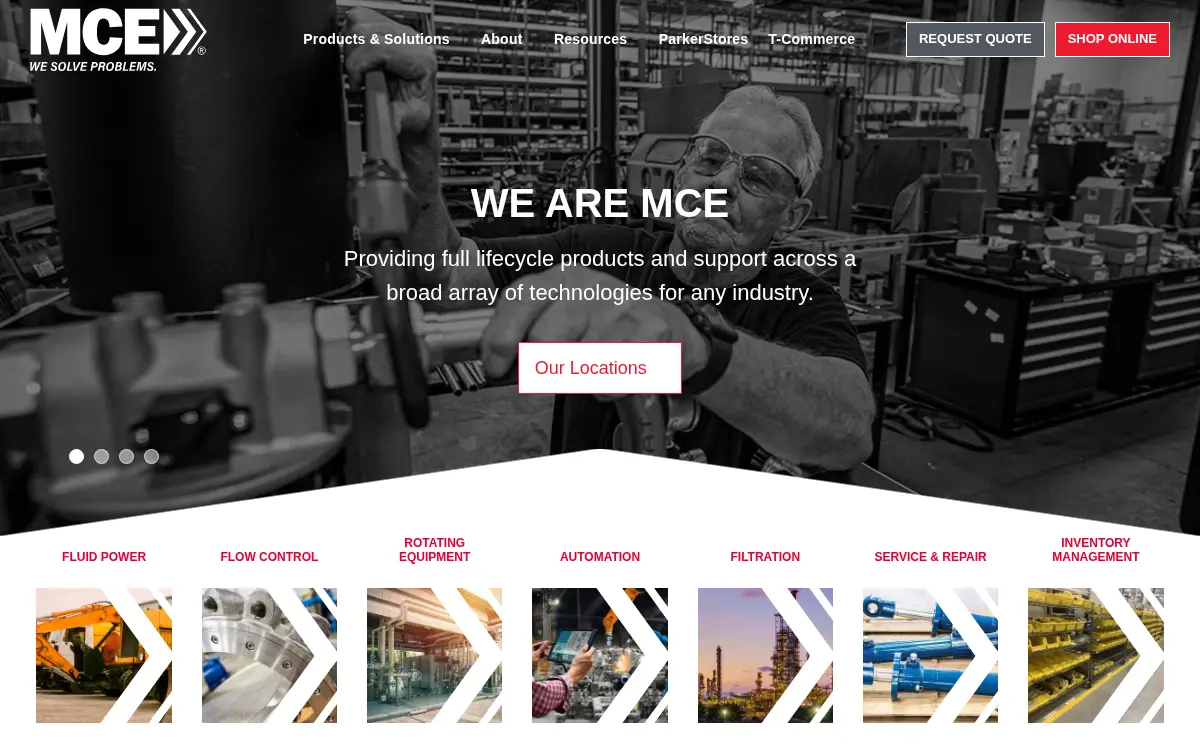 Homepage of Motion & Control Enterprises, LLC