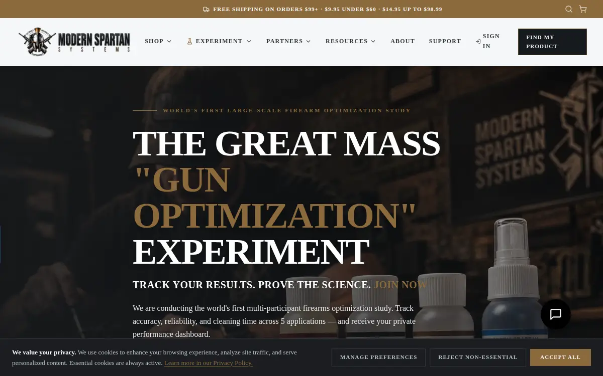 Homepage of Modern Spartan Industries, CORP.