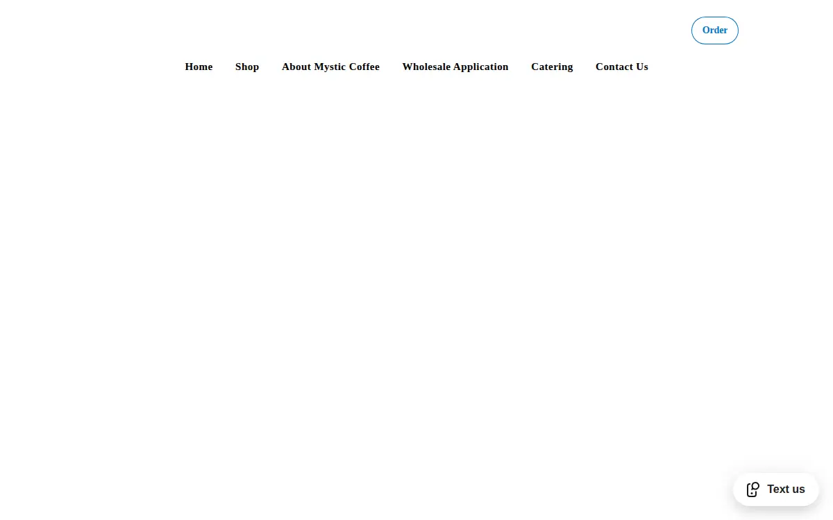 Homepage of Mystic Coffee LLC
