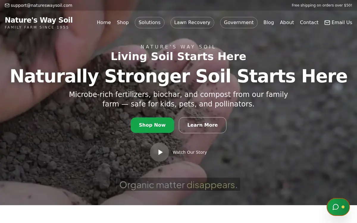 Homepage of Nature's Way Soil & Vermicompost LLC