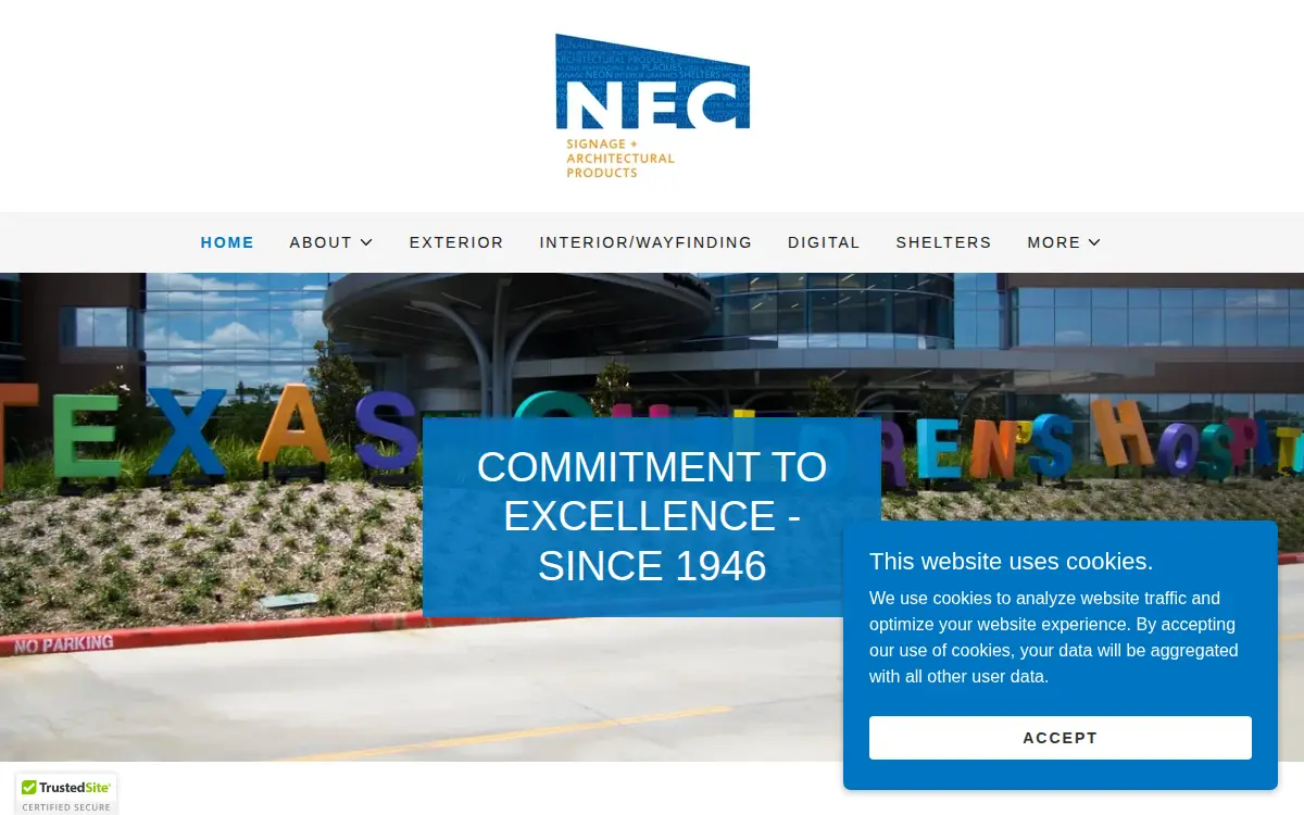 Homepage of Neon Electric Corporation