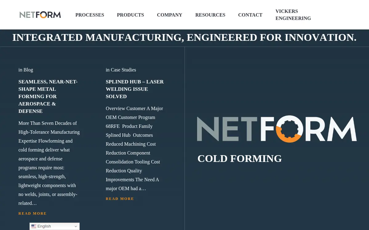 Homepage of Metal Forming & Coining LLC