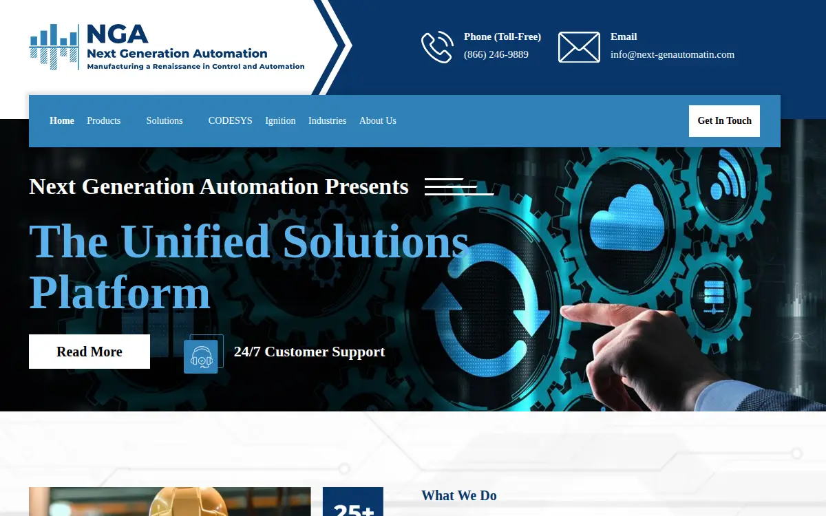 Homepage of Next Generation Automation LLC