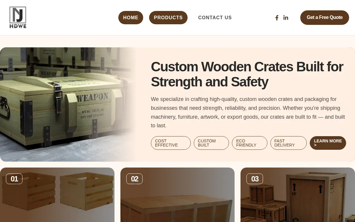 Homepage of Nj Hdwe, LLC