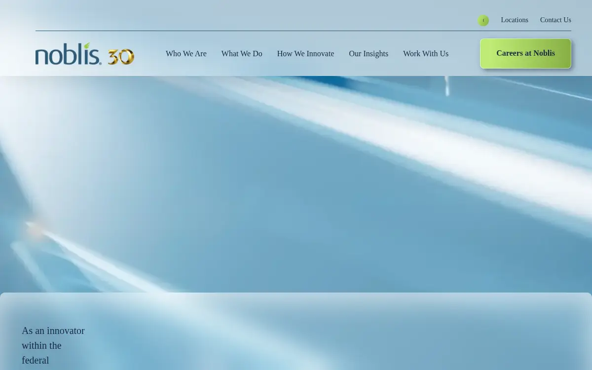 Homepage of Noblis, INC.