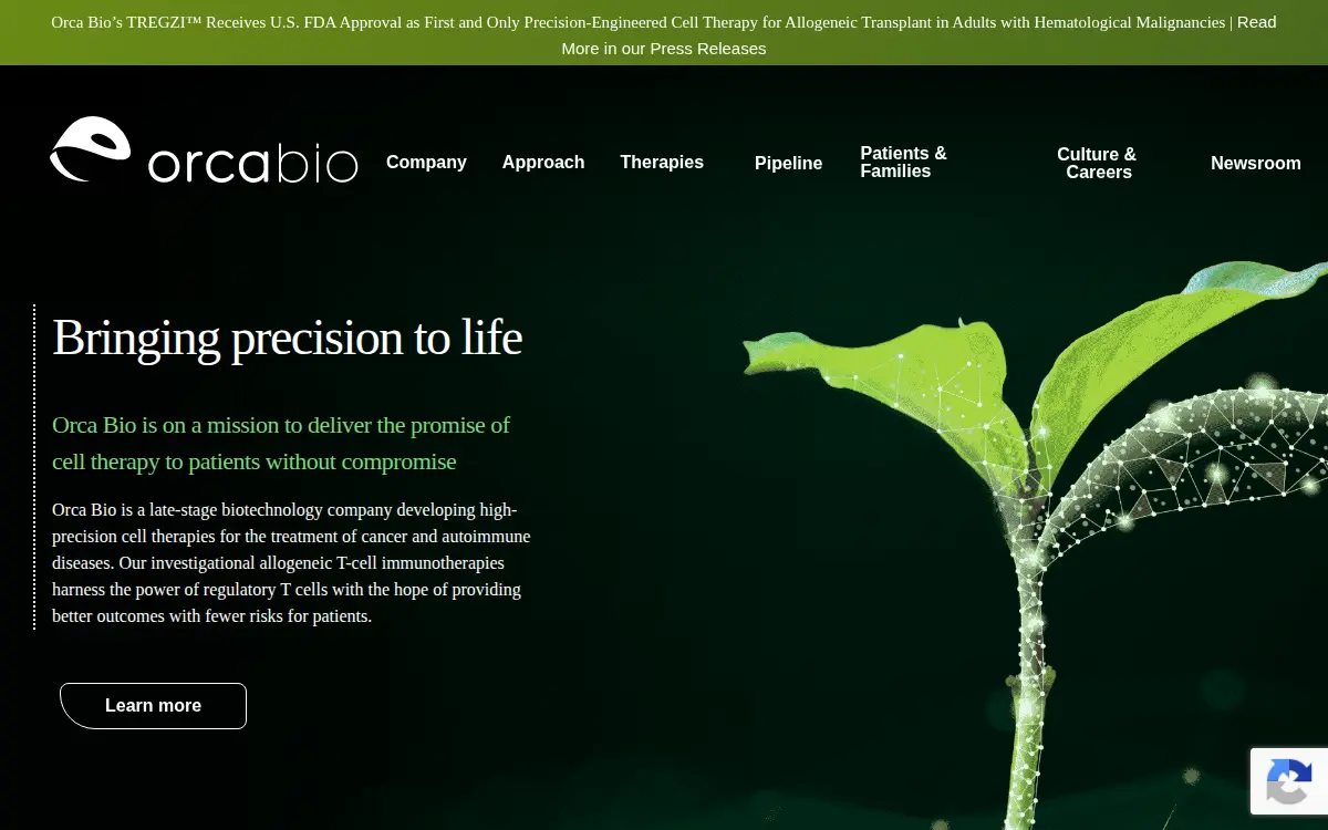 Homepage of Orca Biosystems, INC