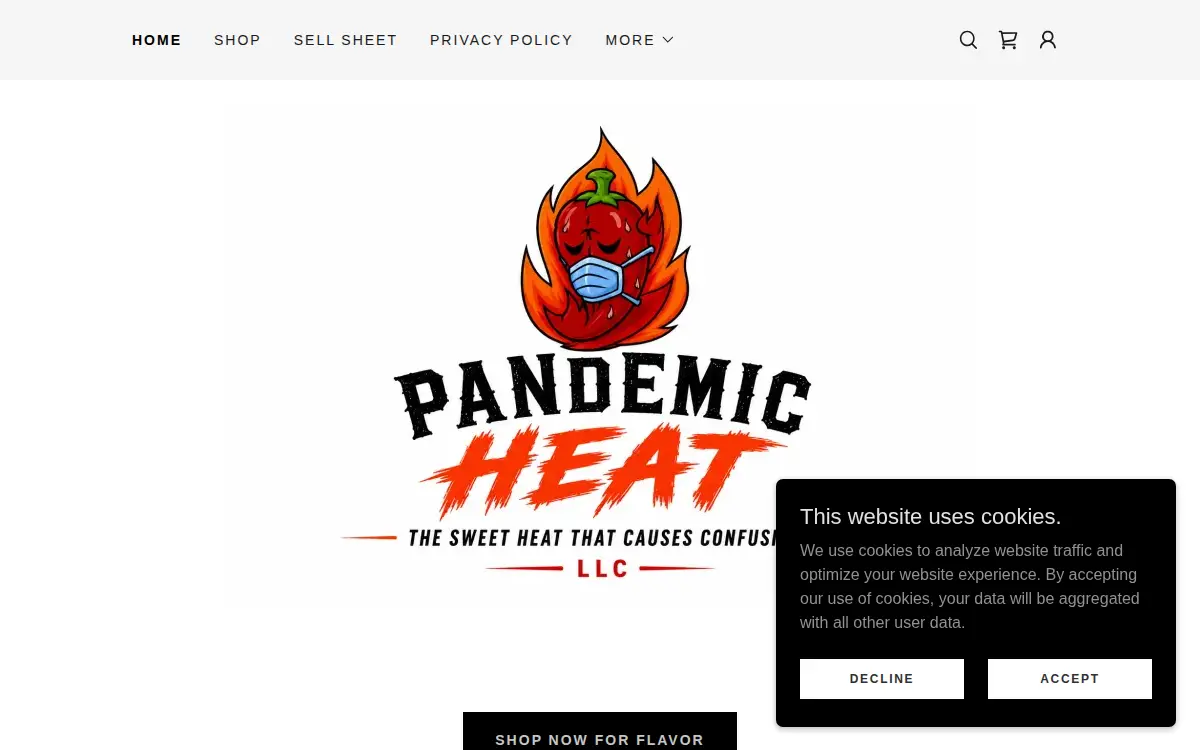 Homepage of Pandemic Heat! LLC