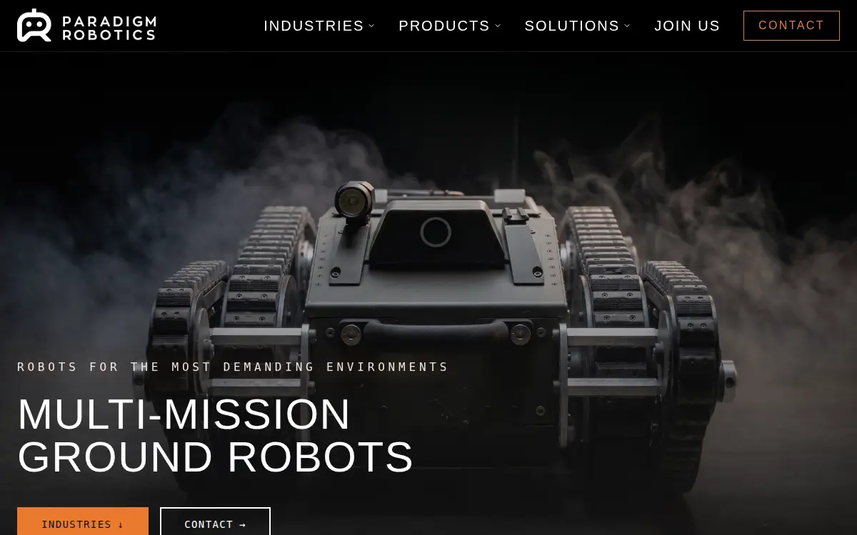 Homepage of Paradigm Robotics CORP.