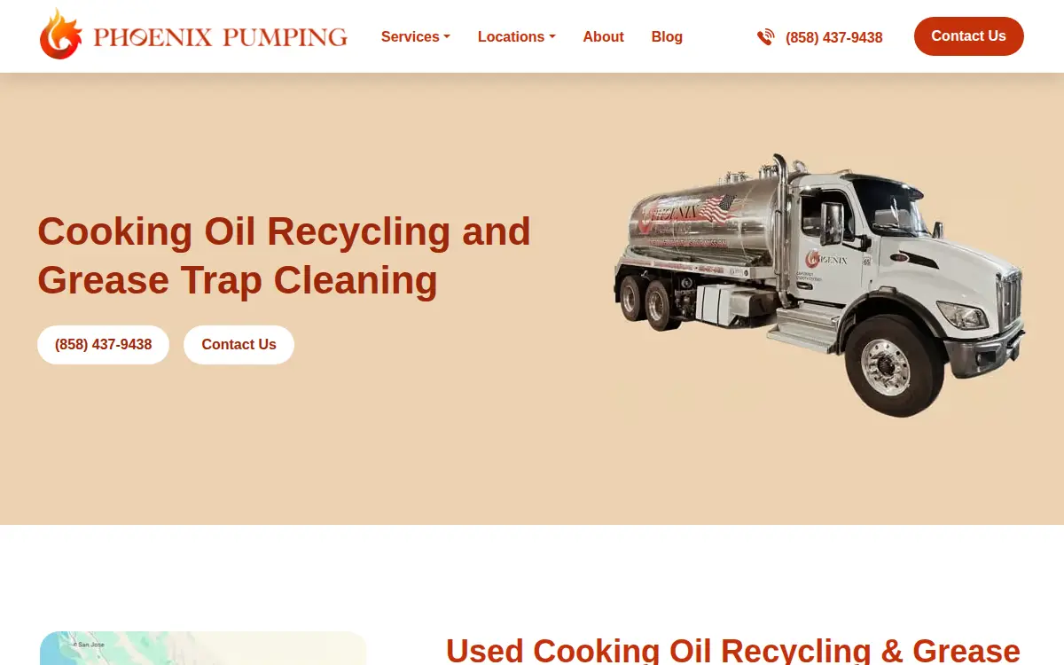 Homepage of Phoenix Pumping
