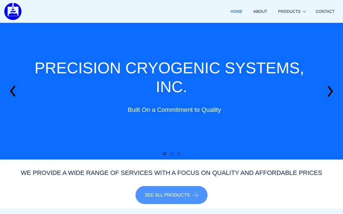 Homepage of Precision Cryogenic Systems, INC