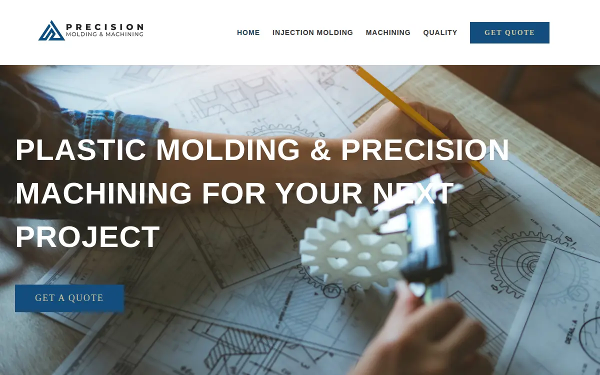 Homepage of Precision Molding & Machining LLC