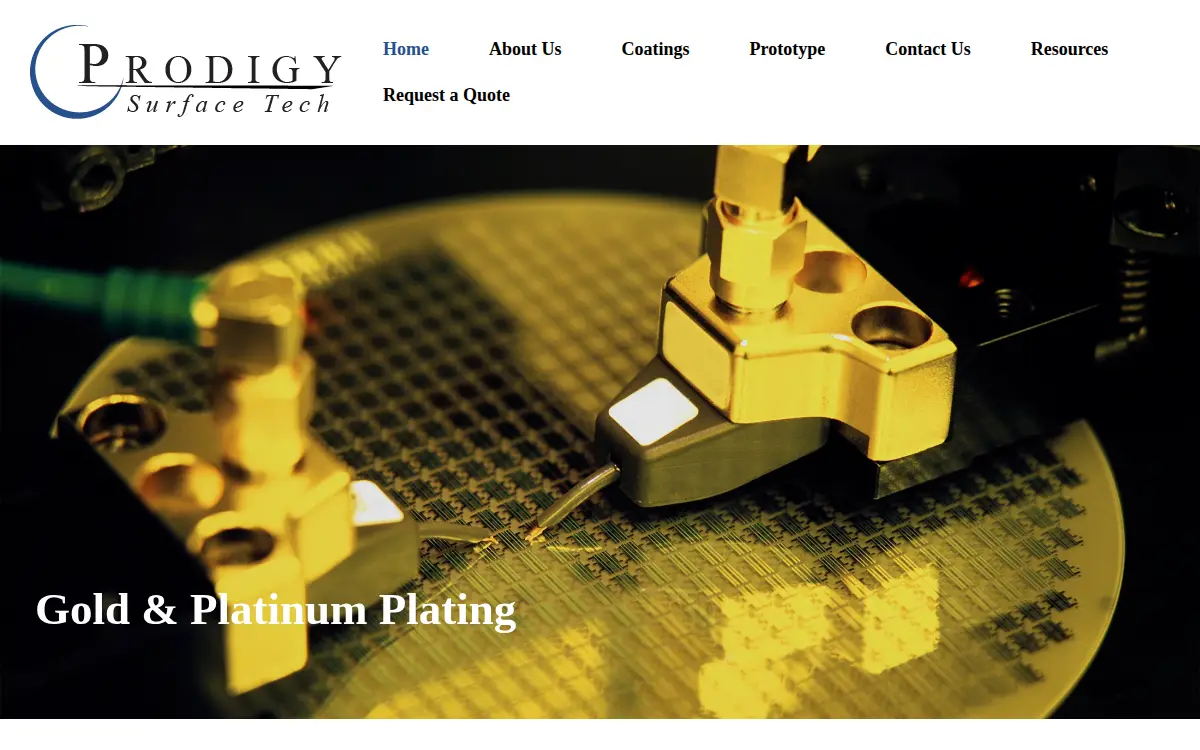 Homepage of Prodigy Surface Tech, INC.