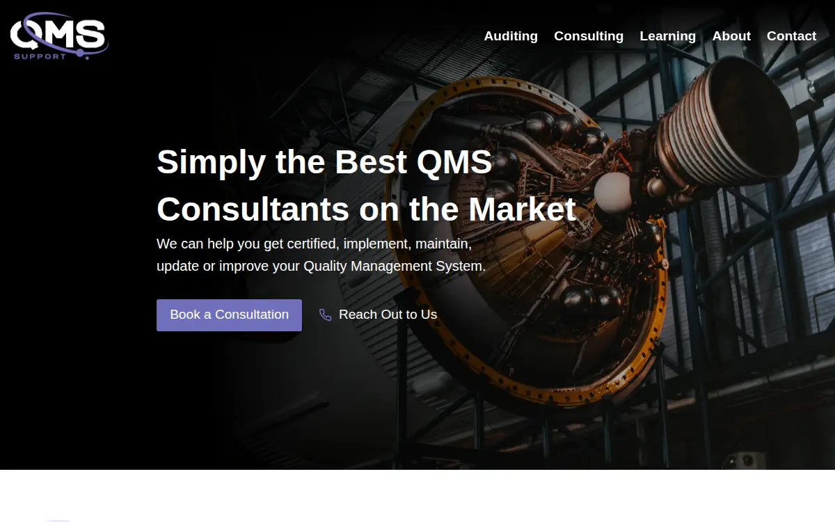 Homepage of Qms Support LLC
