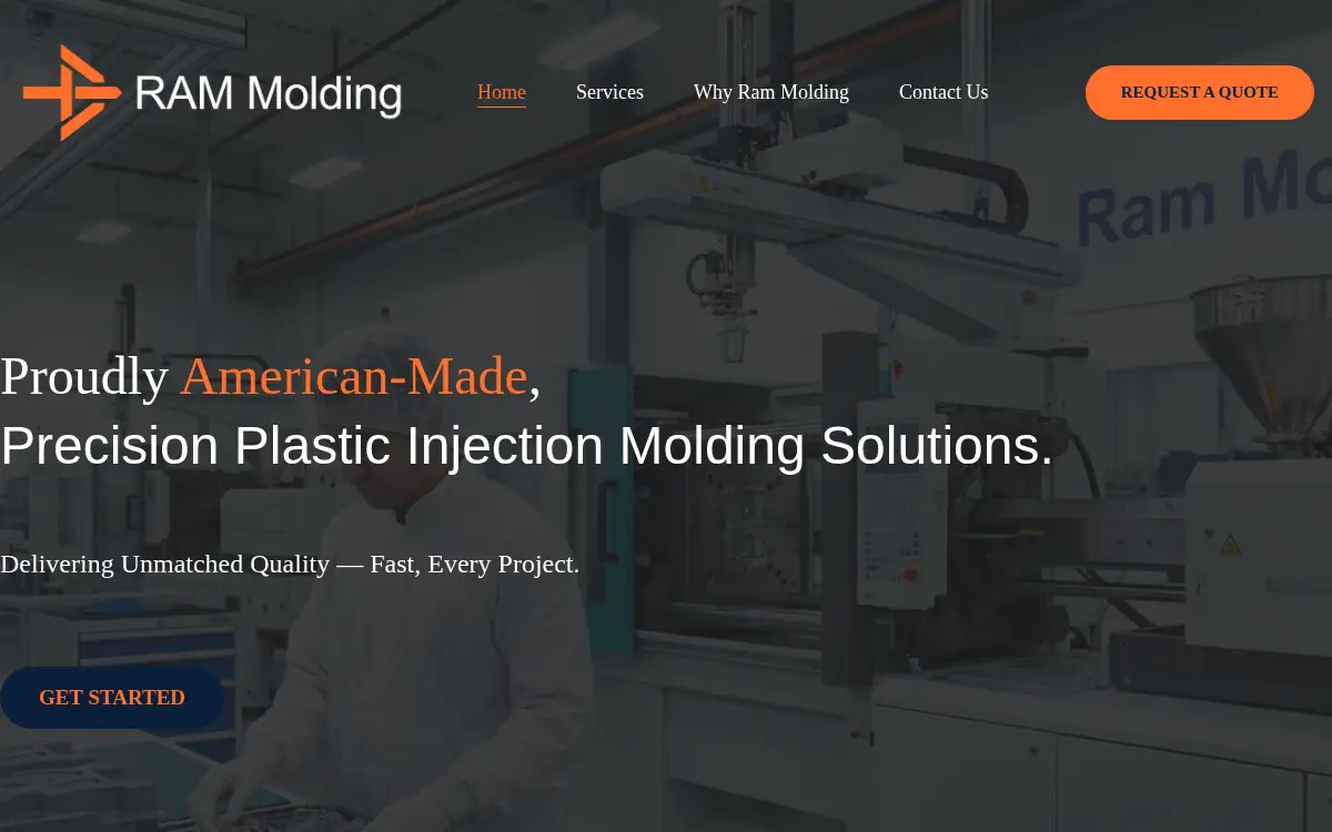 Homepage of Ram Molding LLC