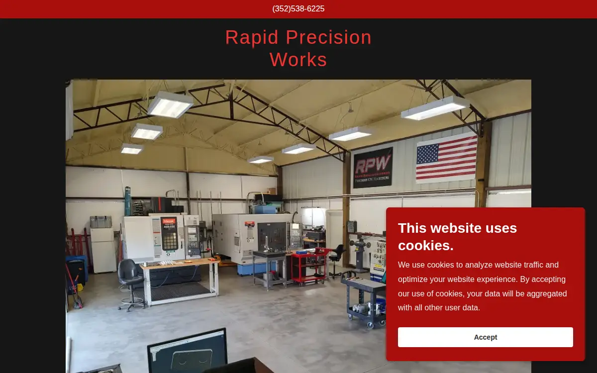 Homepage of Rapid Precision Works LLC