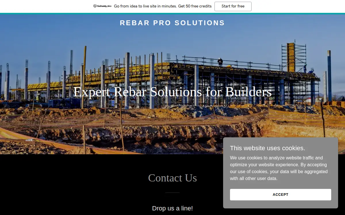 Homepage of Rebar Pro Solutions LLC