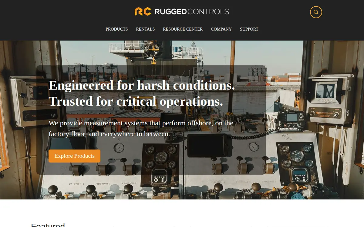 Homepage of Rugged Controls LLC