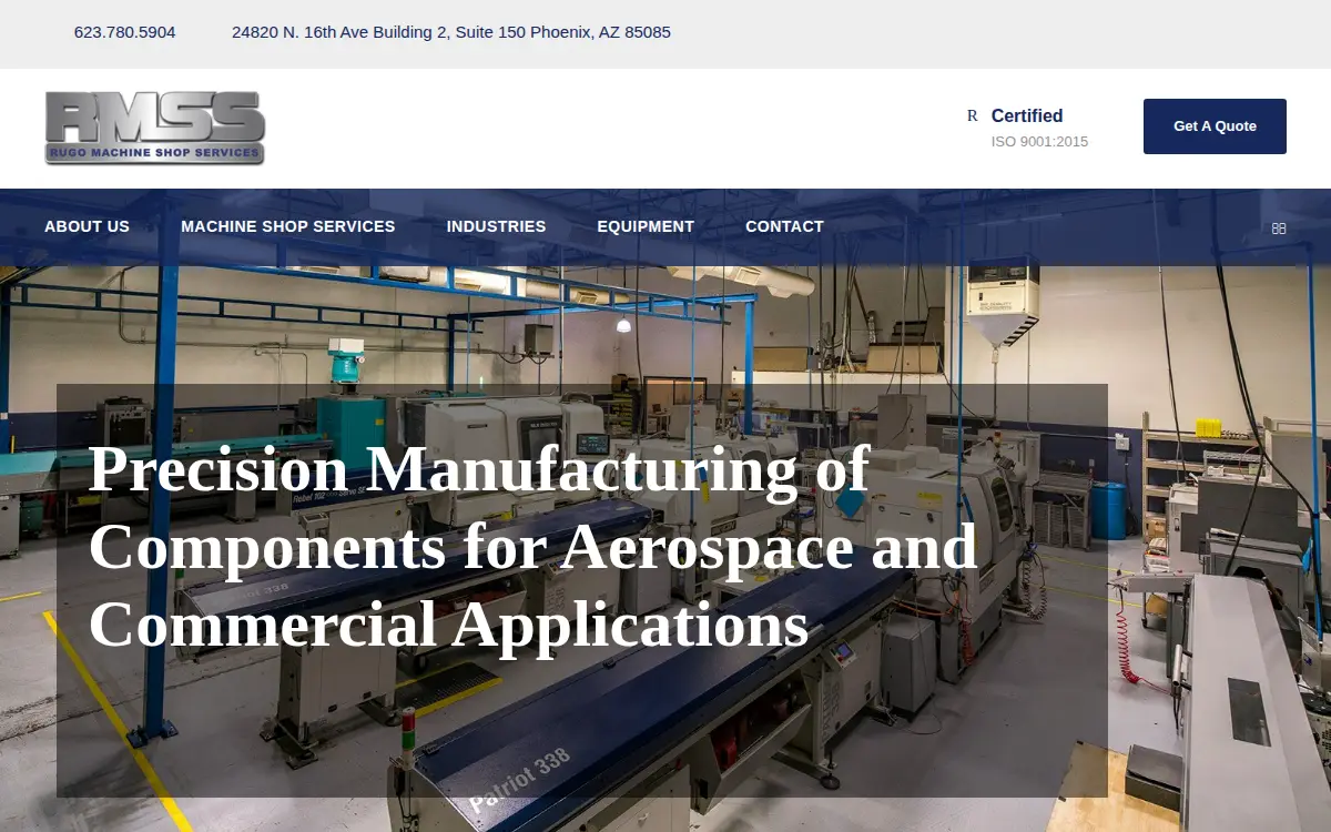 Homepage of Rugo Machine Shop Services LLC