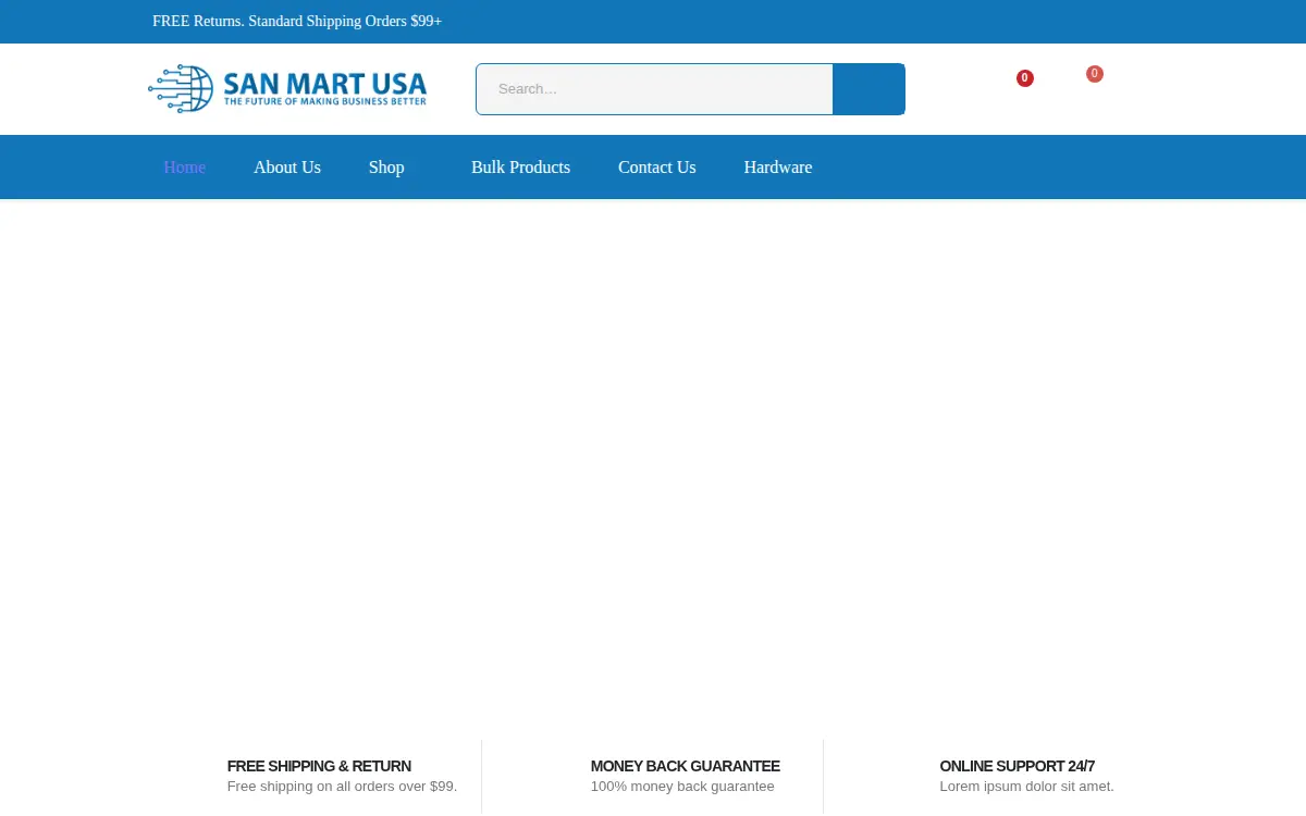 Homepage of San Mart USA CO