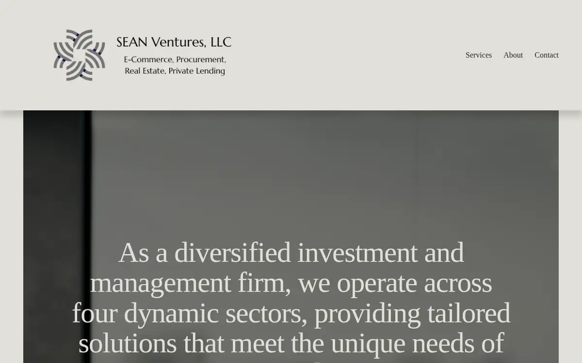 Homepage of Sean Ventures, LLC