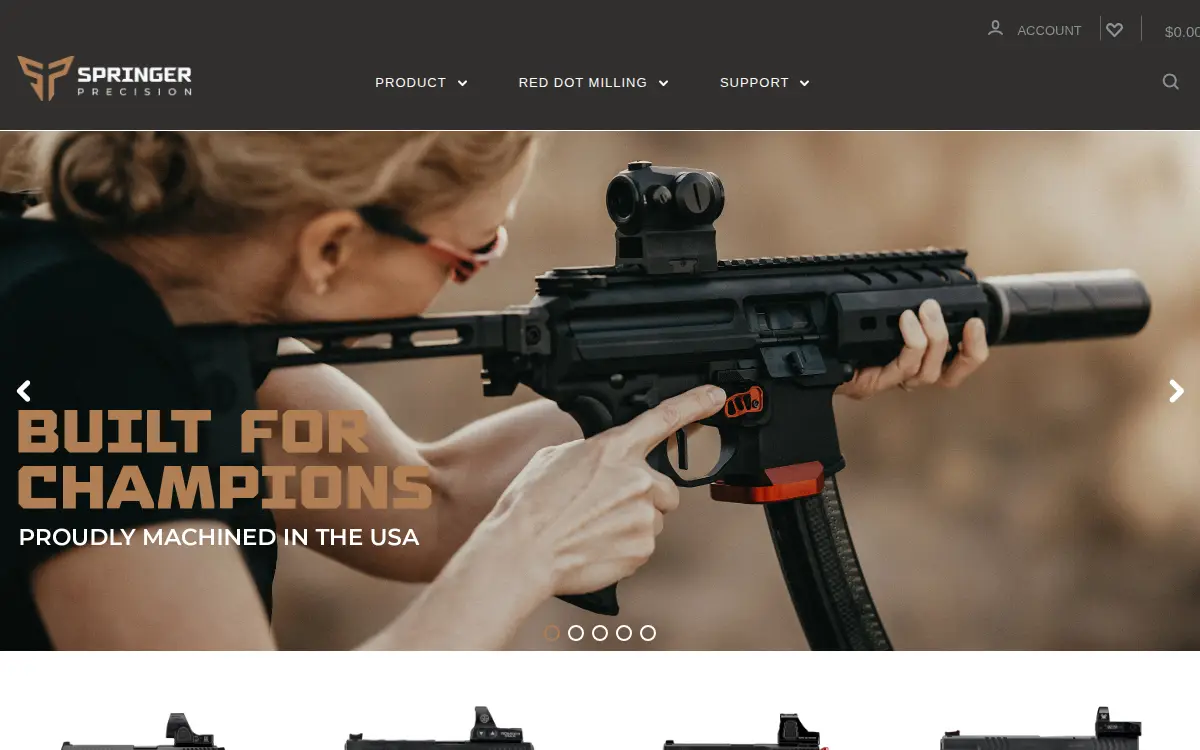 Homepage of Springer Precision LLC