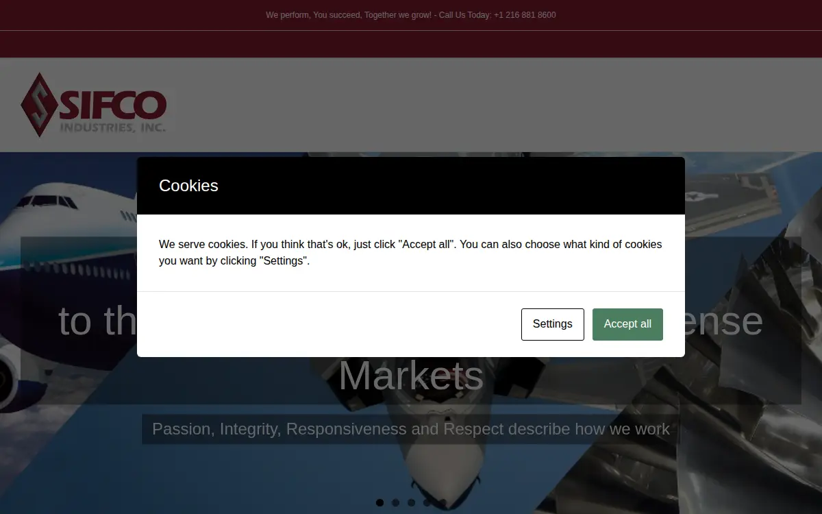 Homepage of Sifco Forge Group INC
