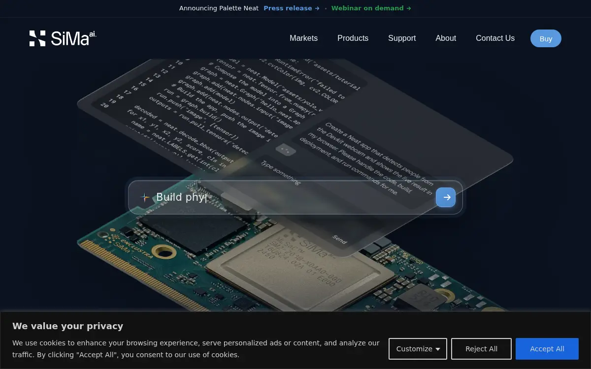 Homepage of Sima Technologies, INC