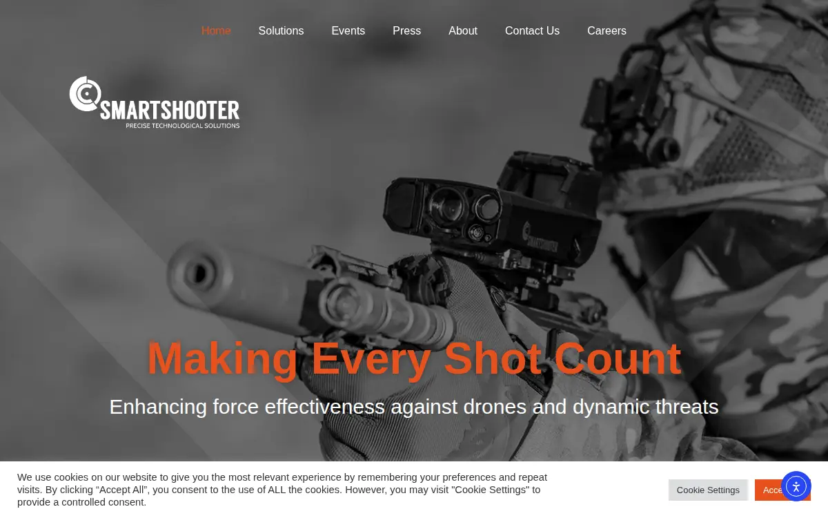 Homepage of Smart Shooter INC.