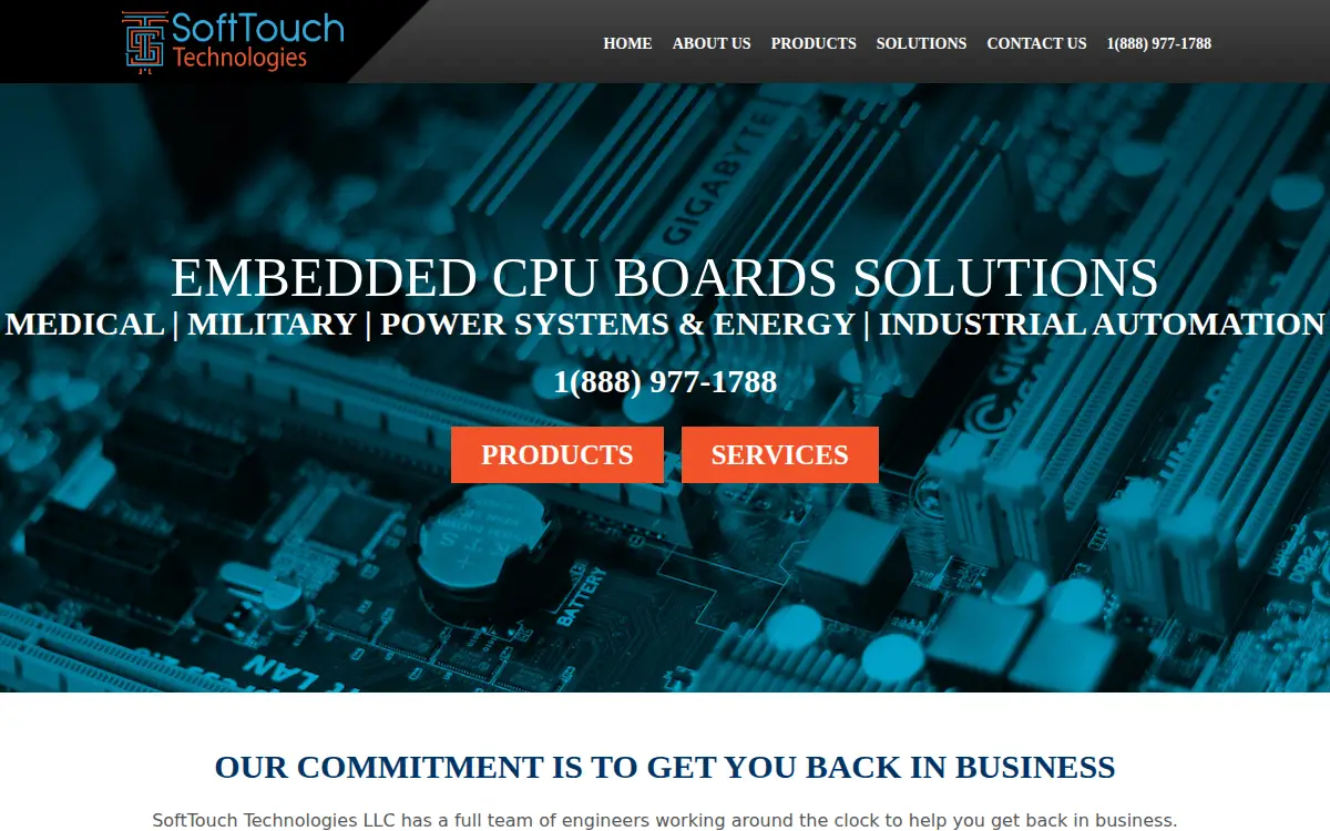 Homepage of Softtouch Technologies LLC