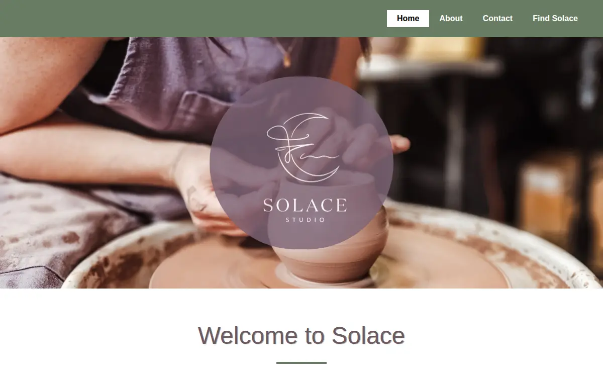 Homepage of Solace Studio LLC