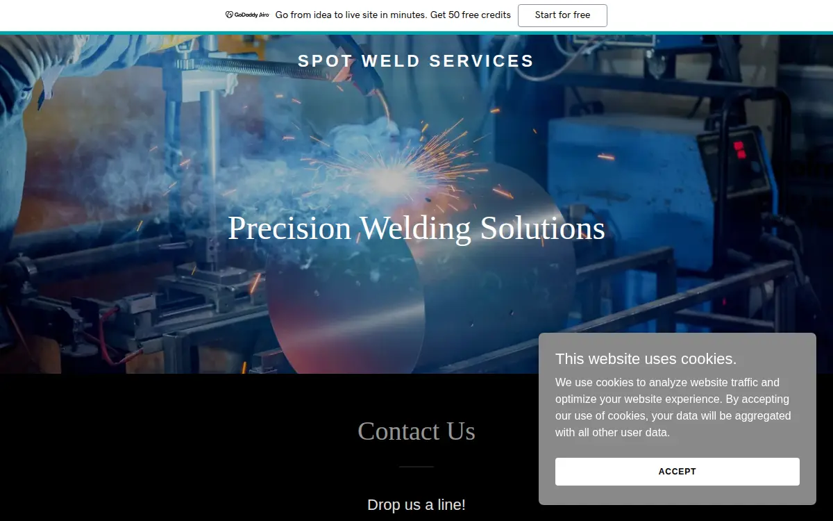 Homepage of Spotweld Services LLC