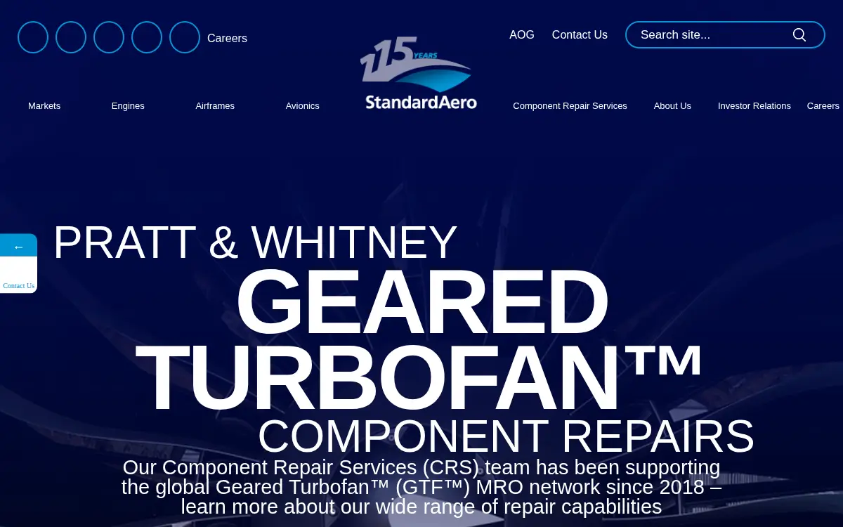 Homepage of Jet Aviation Specialists LLC