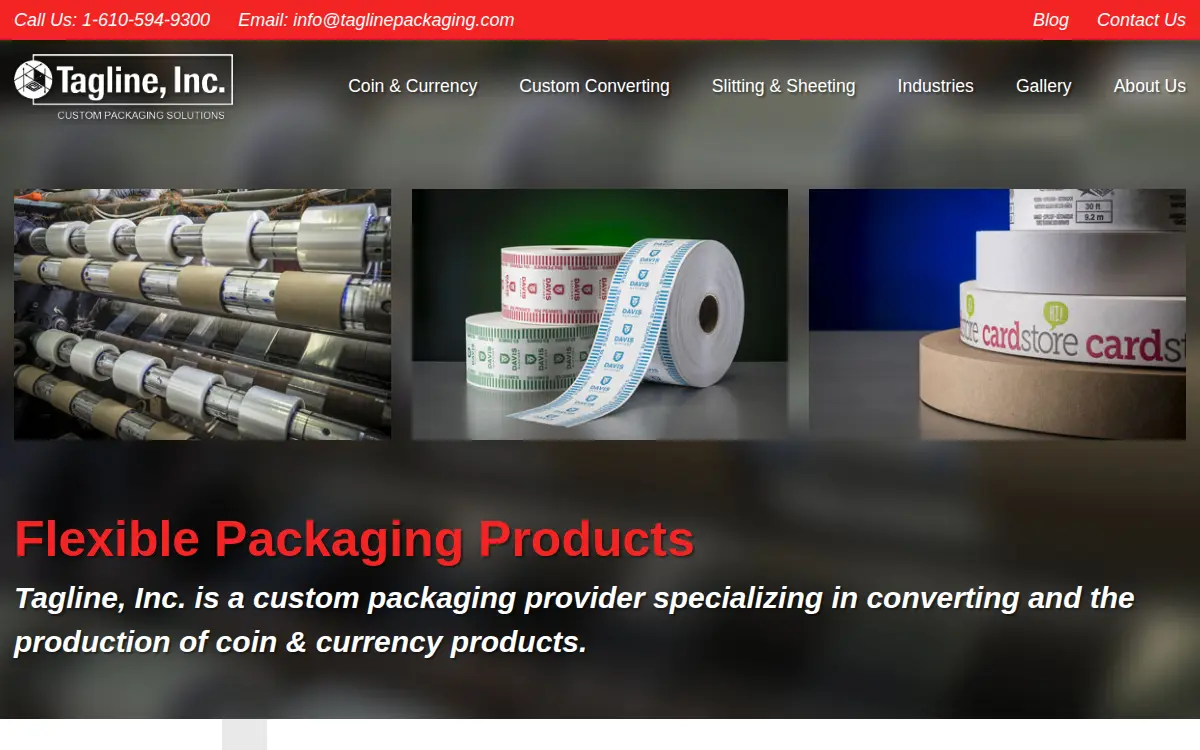 Homepage of Tagline INC