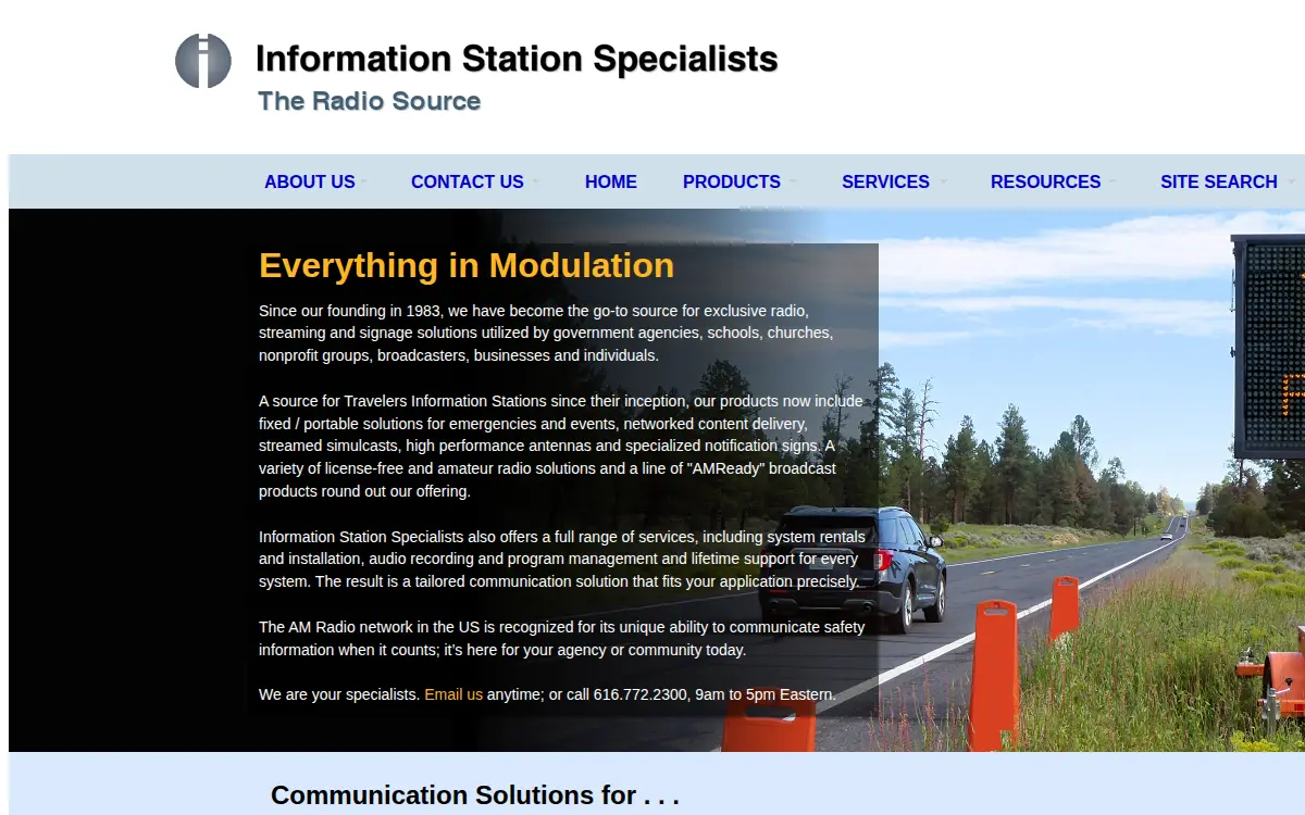 Homepage of Information Station Specialists, INC.