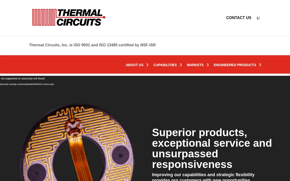Homepage of Thermal Circuits, INC.