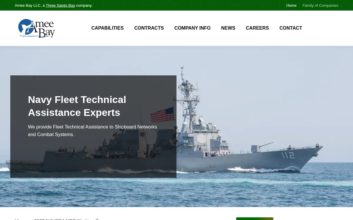 Homepage of Amee Bay, LLC