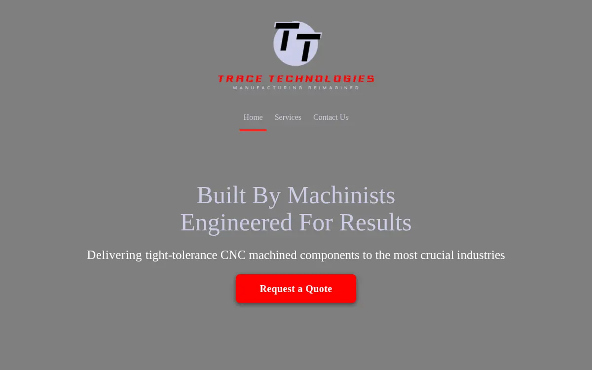 Homepage of Trace Technologies, LLC