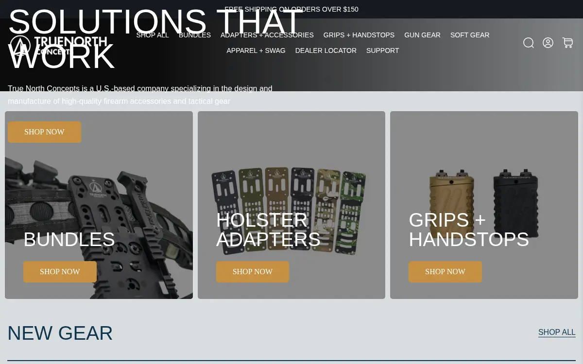 Homepage of True North Concepts, LLC