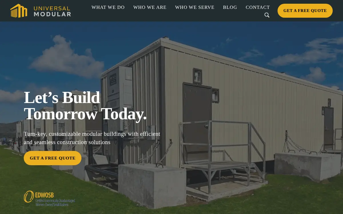 Homepage of Universal Modular, INC.