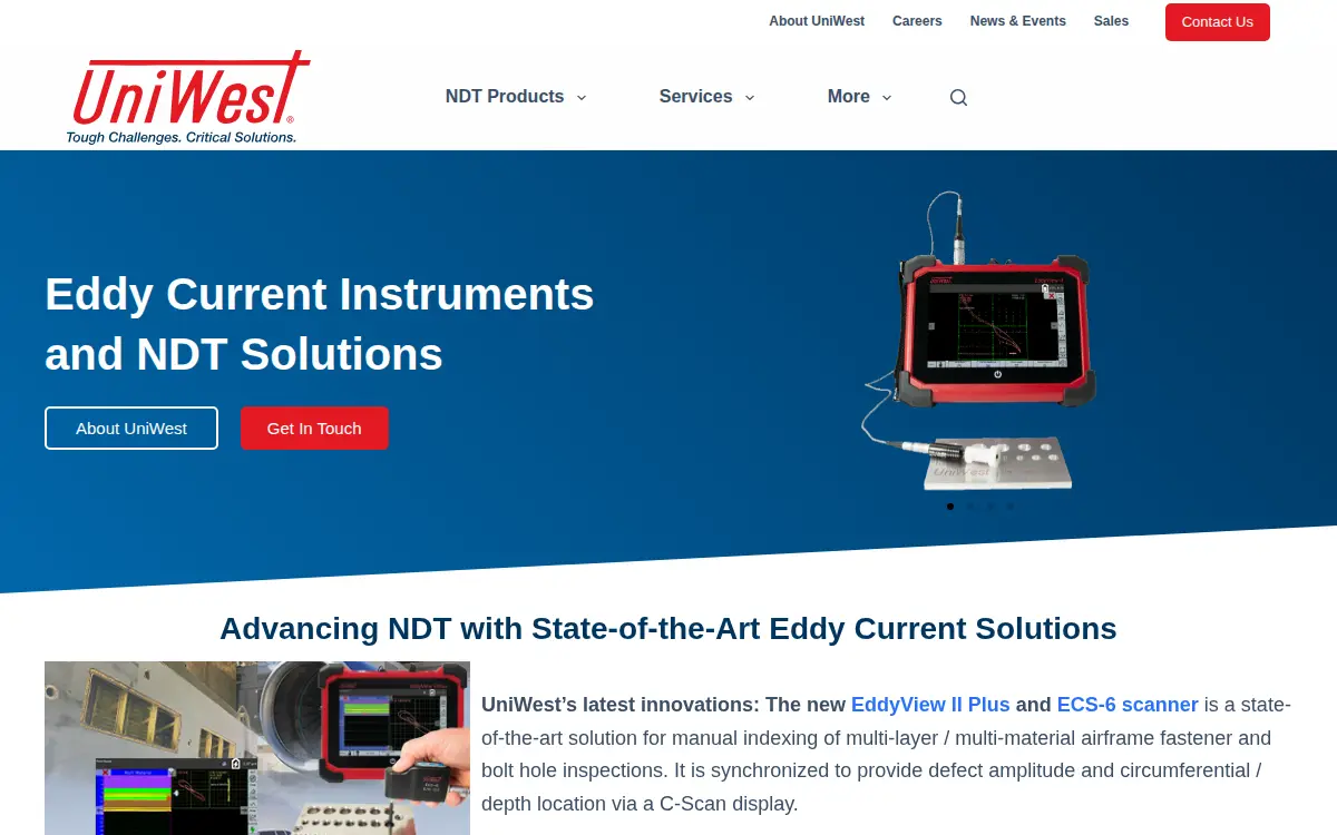 Homepage of United Western Technologies CORP.
