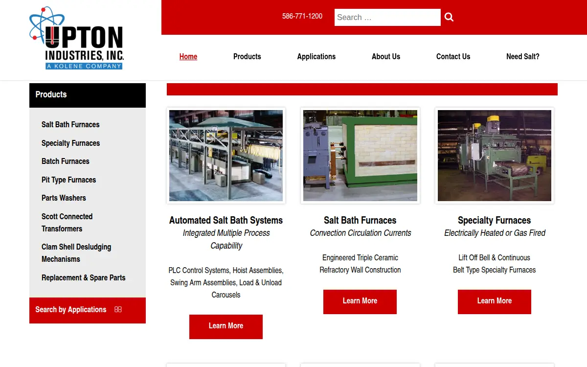 Homepage of Upton Industries INC