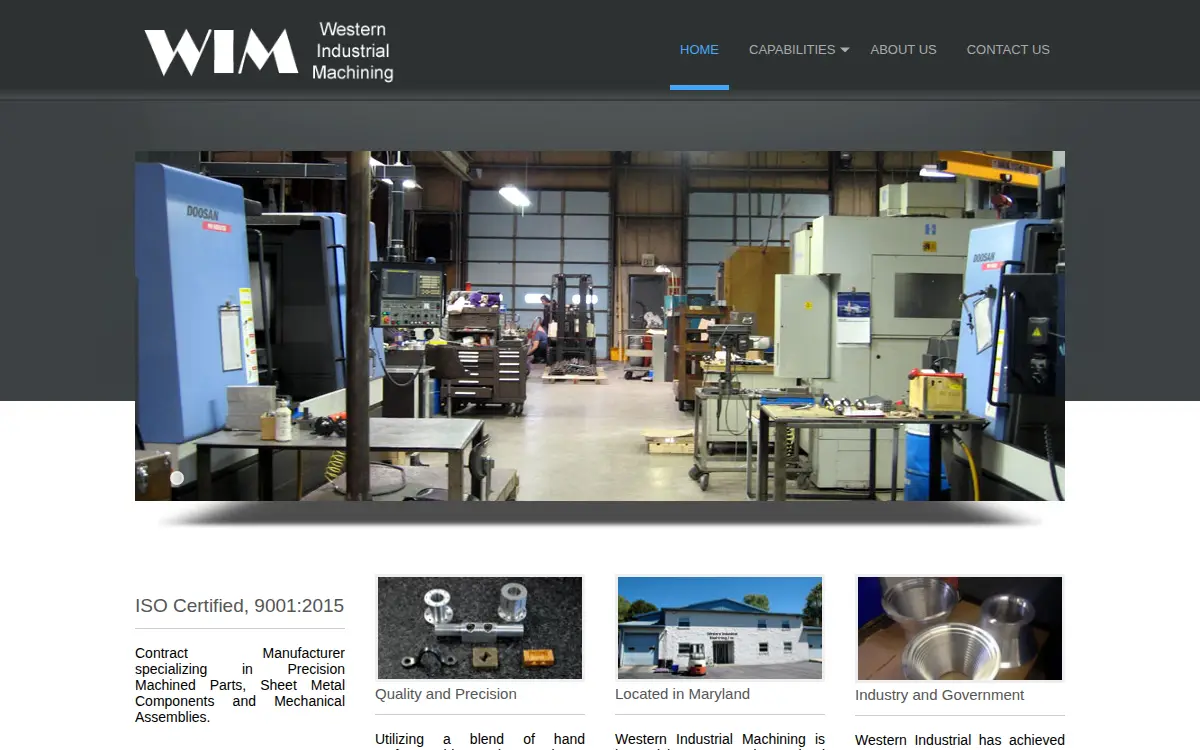 Homepage of Western Industrial Machining, INC.