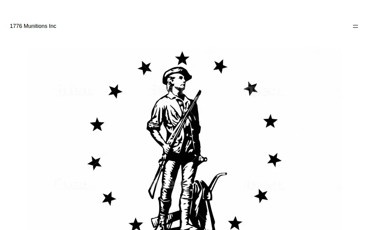 Homepage of 1776 Munitions INC