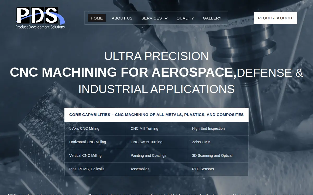 Homepage of Product Development Solutions, INC.
