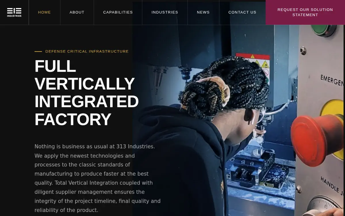 Homepage of 313 Industries INC